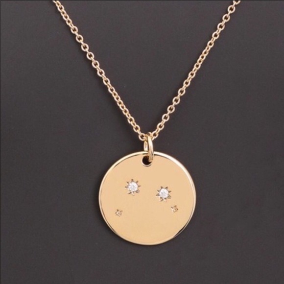 Zodiac necklace dainty pendant cubic zirconia - Picture 4 of 4